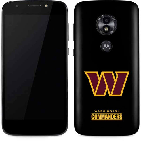 NFL Washington Commanders Black Background Moto E5 Play Skin